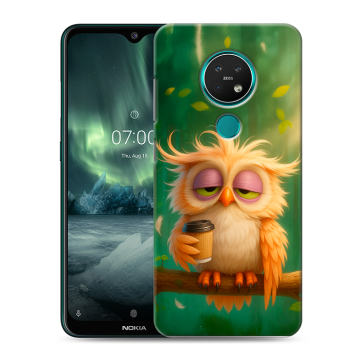 Силиконовый чехол на Nokia 7.2 с принтом сова Силиконовый чехол на Nokia 7.2 с принтом сова