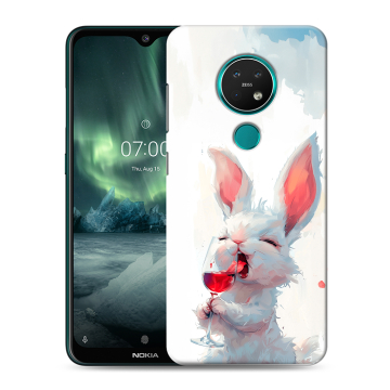 Силиконовый чехол на Nokia 7.2 с принтом кролик зайчик Силиконовый чехол на Nokia 7.2 с принтом кролик зайчик