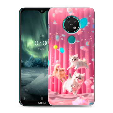 Силиконовый чехол на Nokia 7.2 с принтом милые котики