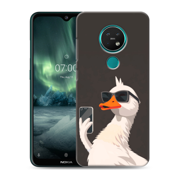 Силиконовый чехол на Nokia 7.2 с принтом утка в очках Силиконовый чехол на Nokia 7.2 с принтом утка в очках