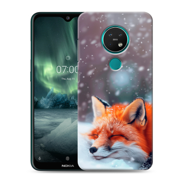Силиконовый чехол на Nokia 7.2 с принтом лиса Силиконовый чехол на Nokia 7.2 с принтом лиса