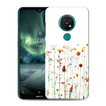 Силиконовый чехол на Nokia 7.2 с принтом цветы Силиконовый чехол на Nokia 7.2 с принтом цветы