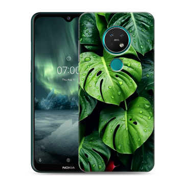 Силиконовый чехол на Nokia 7.2 с принтом Листья Силиконовый чехол на Nokia 7.2 с принтом Листья