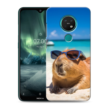 Силиконовый чехол на Nokia 7.2 с принтом Капибара Силиконовый чехол на Nokia 7.2 с принтом Капибара