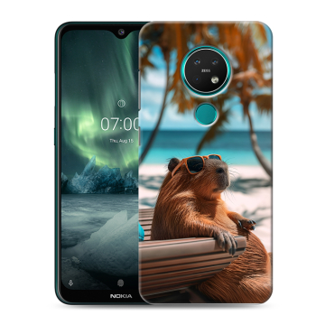 Силиконовый чехол на Nokia 7.2 с принтом Капибара Силиконовый чехол на Nokia 7.2 с принтом Капибара