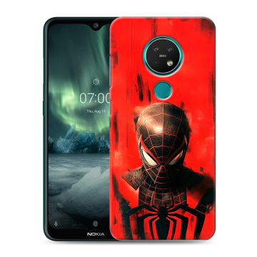 Силиконовый чехол на Nokia 7.2 с принтом человек паук spiderman Силиконовый чехол на Nokia 7.2 с принтом человек паук spiderman
