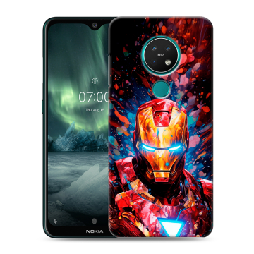 Силиконовый чехол на Nokia 7.2 с принтом Железный человек Ironman Силиконовый чехол на Nokia 7.2 с принтом Железный человек Ironman