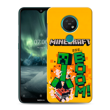 Силиконовый чехол на Nokia 7.2 с принтом Майнкрафт Minecraft Силиконовый чехол на Nokia 7.2 с принтом Майнкрафт Minecraft