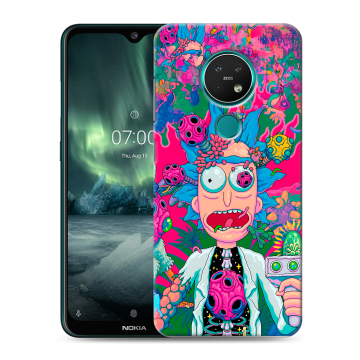 Силиконовый чехол на Nokia 7.2 с принтом Рик и Морти Rick Morty Силиконовый чехол на Nokia 7.2 с принтом Рик и Морти Rick Morty