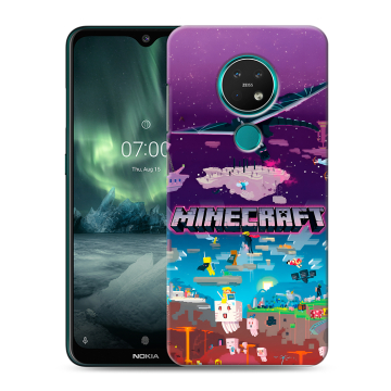 Силиконовый чехол на Nokia 7.2 с принтом Майнкрафт Minecraft Силиконовый чехол на Nokia 7.2 с принтом Майнкрафт Minecraft
