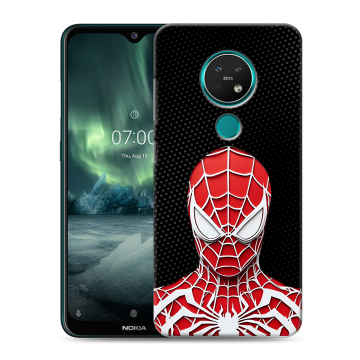 Силиконовый чехол на Nokia 7.2 с принтом человек паук spiderman Силиконовый чехол на Nokia 7.2 с принтом человек паук spiderman