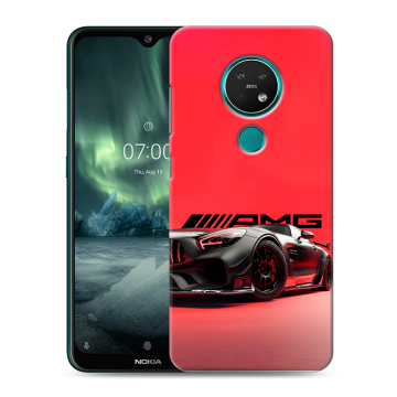 Силиконовый чехол на Nokia 7.2 с принтом Мерседес Mercedes AMG