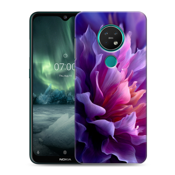 Силиконовый чехол на Nokia 7.2 с принтом женский цветы Силиконовый чехол на Nokia 7.2 с принтом женский цветы