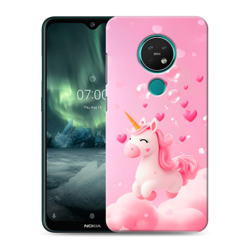 Силиконовый чехол на Nokia 7.2 с принтом Единорог Силиконовый чехол на Nokia 7.2 с принтом Единорог