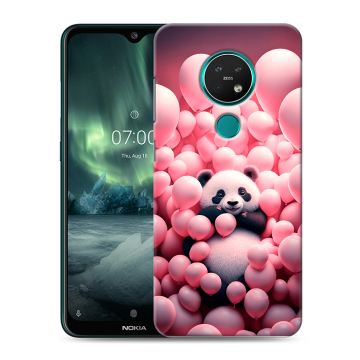 Силиконовый чехол на Nokia 7.2 с принтом Панда Силиконовый чехол на Nokia 7.2 с принтом Панда