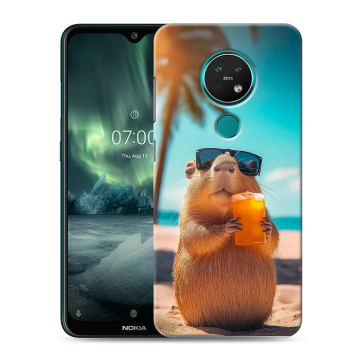 Силиконовый чехол на Nokia 7.2 с принтом Капибара