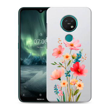 Силиконовый чехол на Nokia 7.2 с принтом Цветы