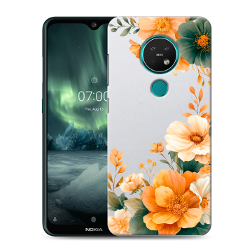 Силиконовый чехол на Nokia 7.2 с принтом Цветы принт