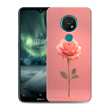 Силиконовый чехол на Nokia 7.2 с принтом Розовая роза