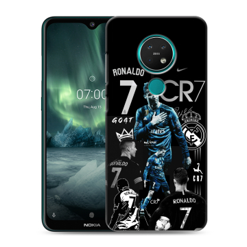 Силиконовый чехол на Nokia 7.2 с принтом Реал Роналдо
