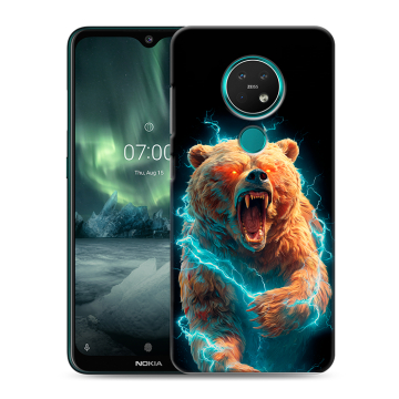 Силиконовый чехол на Nokia 7.2 с принтом Медведь