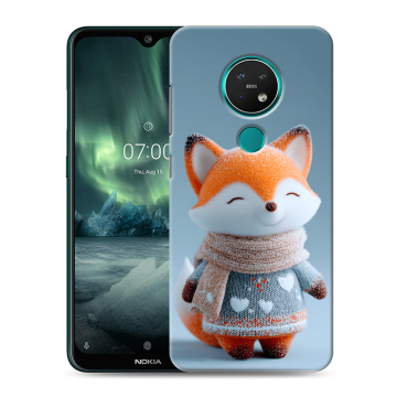 Силиконовый чехол на Nokia 7.2 с принтом Лиса