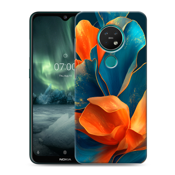 Силиконовый чехол на Nokia 7.2 с принтом Цветы