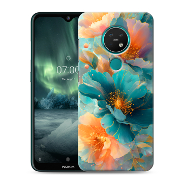 Силиконовый чехол на Nokia 7.2 с принтом Цветы