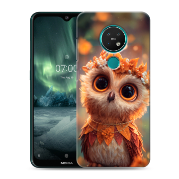 Силиконовый чехол на Nokia 7.2 с принтом Милая сова