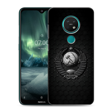 Силиконовый чехол на Nokia 7.2 с принтом Герб Флаг СССР