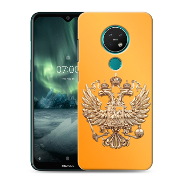 Силиконовый чехол на Nokia 7.2 с принтом Герб Флаг России