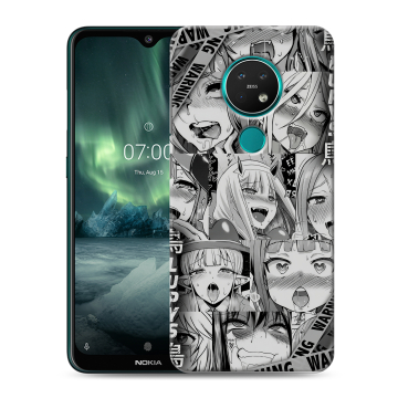 Силиконовый чехол на Nokia 7.2 с принтом Ahegao Ахегао Аниме