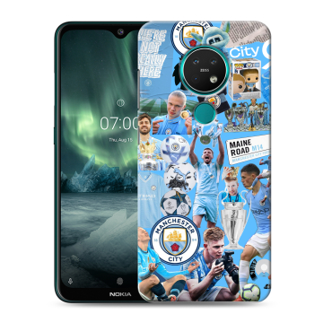 Силиконовый чехол на Nokia 7.2 с принтом Man City Манчестер Сити