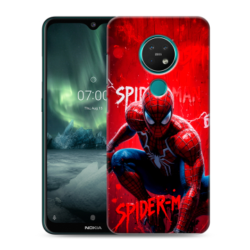 Силиконовый чехол на Nokia 7.2 с принтом Spiderman Человек паук Силиконовый чехол на Nokia 7.2 с принтом Spiderman Человек паук