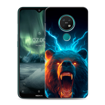 Силиконовый чехол на Nokia 7.2 с принтом Медведь