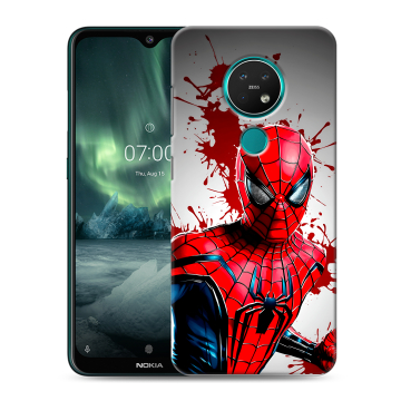 Силиконовый чехол на Nokia 7.2 с принтом Spiderman Человек паук Силиконовый чехол на Nokia 7.2 с принтом Spiderman Человек паук