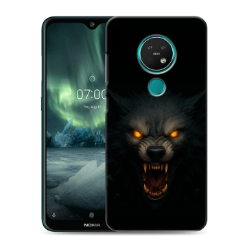 Силиконовый чехол на Nokia 7.2 с принтом Волк