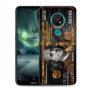 Силиконовый чехол на Nokia 7.2 с принтом Доллар деньги Силиконовый чехол на Nokia 7.2 с принтом Доллар деньги