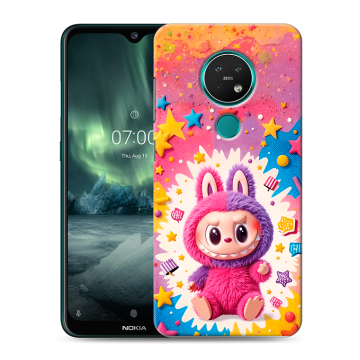 Силиконовый чехол на Nokia 7.2 с принтом Labubu Лабубу Силиконовый чехол на Nokia 7.2 с принтом Labubu Лабубу