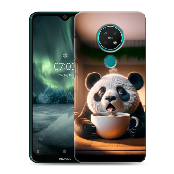 Силиконовый чехол на Nokia 7.2 с принтом смешная панда Силиконовый чехол на Nokia 7.2 с принтом смешная панда