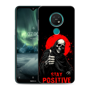 Силиконовый чехол на Nokia 7.2 с принтом смешной скелет