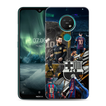Силиконовый чехол на Nokia 7.2 с принтом Messi Barcelona Силиконовый чехол на Nokia 7.2 с принтом Messi Barcelona