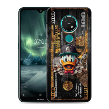 Силиконовый чехол на Nokia 7.2 с принтом Дональд Дак Доллар Силиконовый чехол на Nokia 7.2 с принтом Дональд Дак Доллар