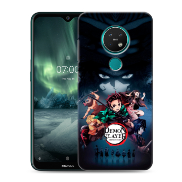 Силиконовый чехол на Nokia 7.2 с принтом Demon Slayer Клинок рассекающий демонов Силиконовый чехол на Nokia 7.2 с принтом Demon Slayer Клинок рассекающий демонов