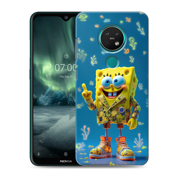Силиконовый чехол на Nokia 7.2 с принтом Спанч боб Спанчбоб Силиконовый чехол на Nokia 7.2 с принтом Спанч боб Спанчбоб