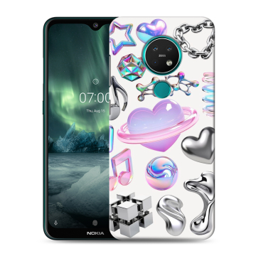 Силиконовый чехол на Nokia 7.2 с принтом Y2K Силиконовый чехол на Nokia 7.2 с принтом Y2K