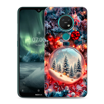 Силиконовый чехол на Nokia 7.2 с принтом Новый год