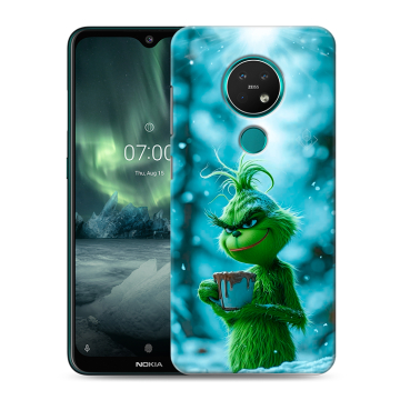 Силиконовый чехол на Nokia 7.2 с принтом Новый год гринч