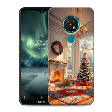 Силиконовый чехол на Nokia 7.2 с принтом Новый год
