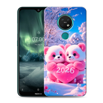 Силиконовый чехол на Nokia 7.2 с принтом Новый год